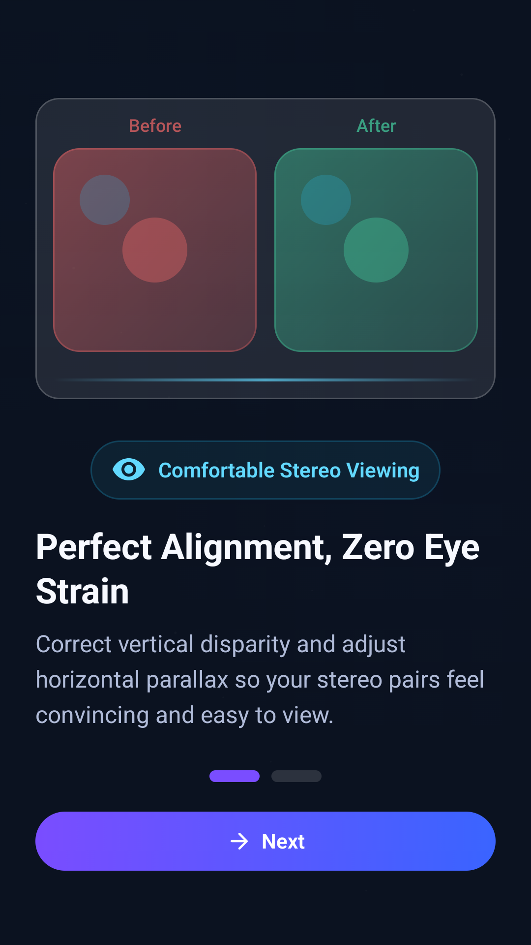 Alignment onboarding screen