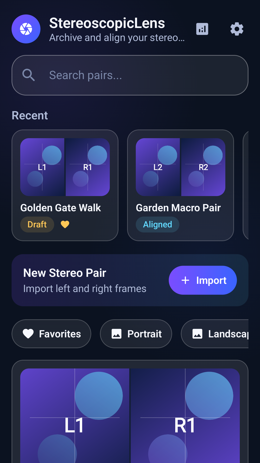 Stereo archive dashboard